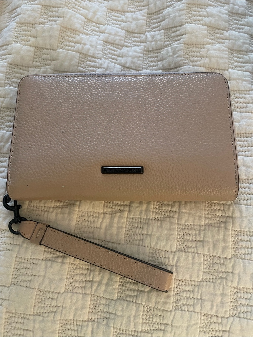 Rebecca Minkoff Blush Pink Pebbled Leather Wallet